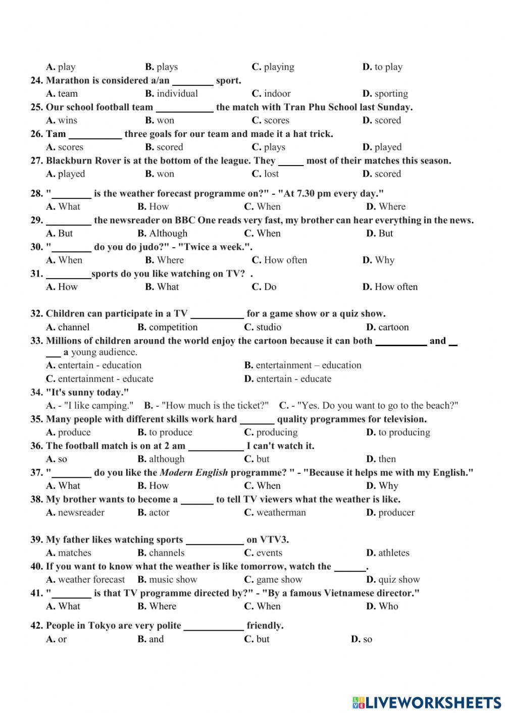 E6 đề cương ôn tập kì 2 LTV