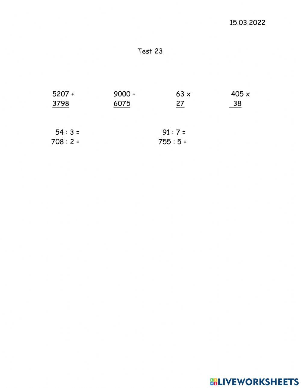 Test 23 Test 23