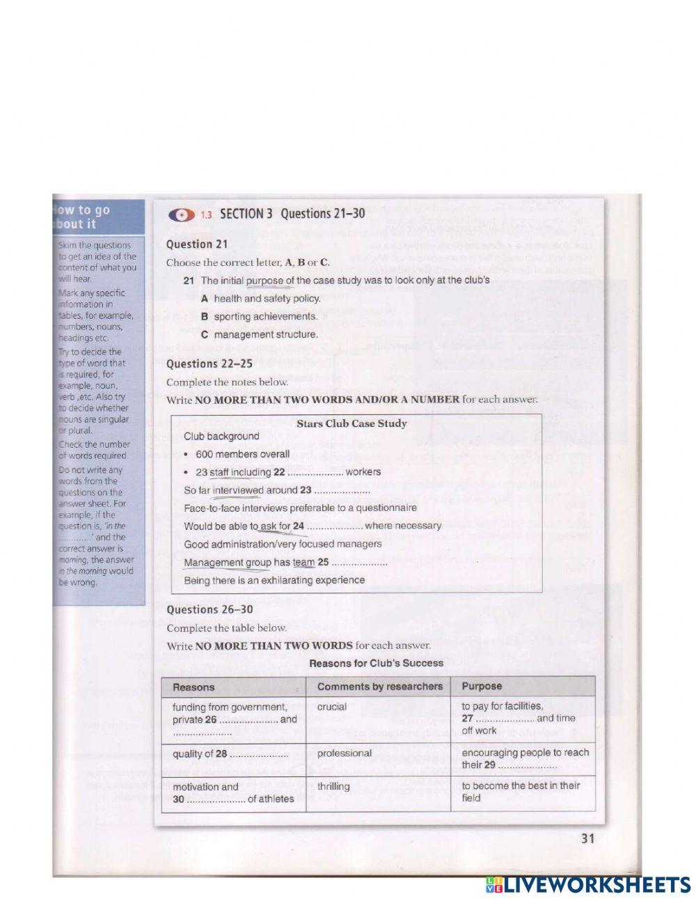 Pre extra listening 63