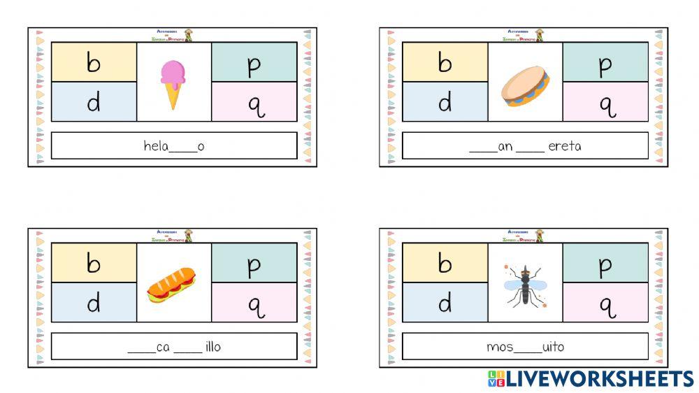 DISCRIMINACIÓN DE FONEMAS d.b-p-q