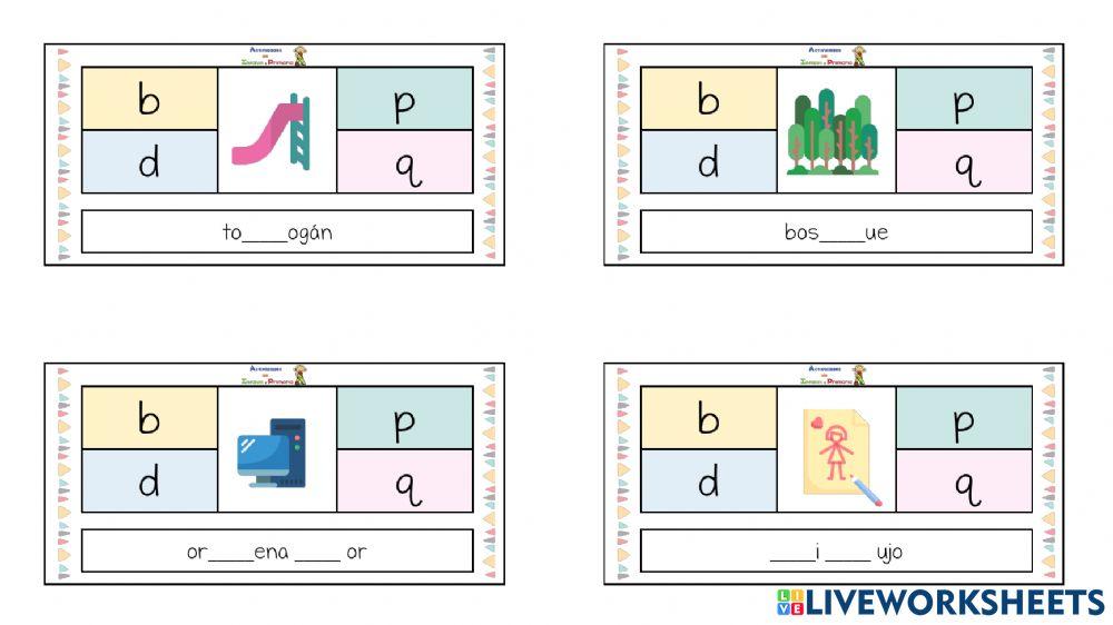 DISCRIMINACIÓN DE FONEMAS d.b-p-q