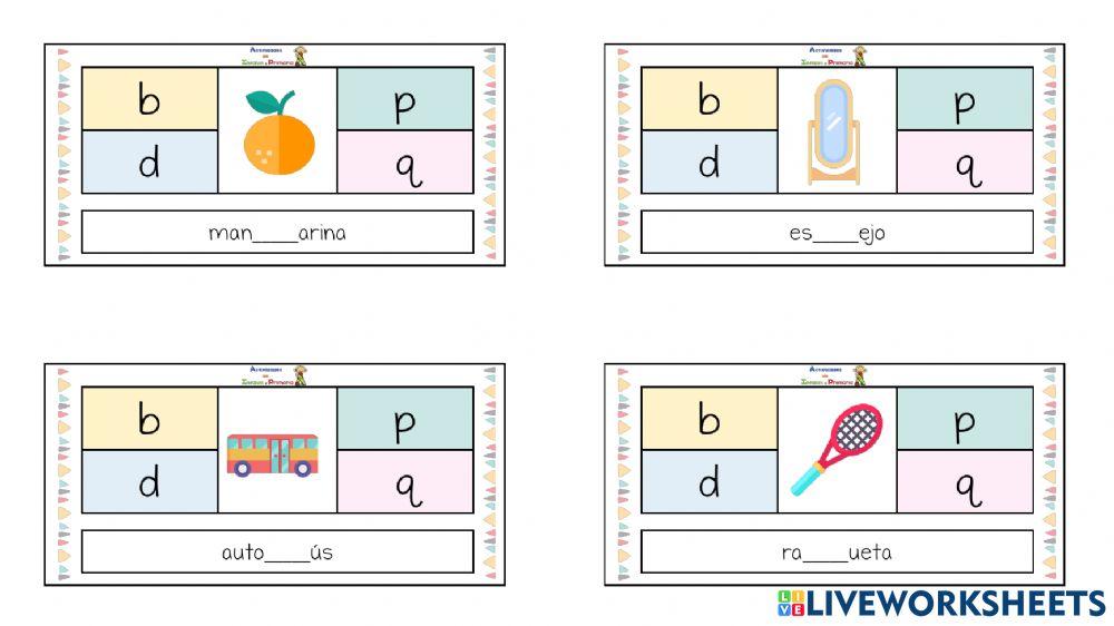 DISCRIMINACIÓN DE FONEMAS d.b-p-q