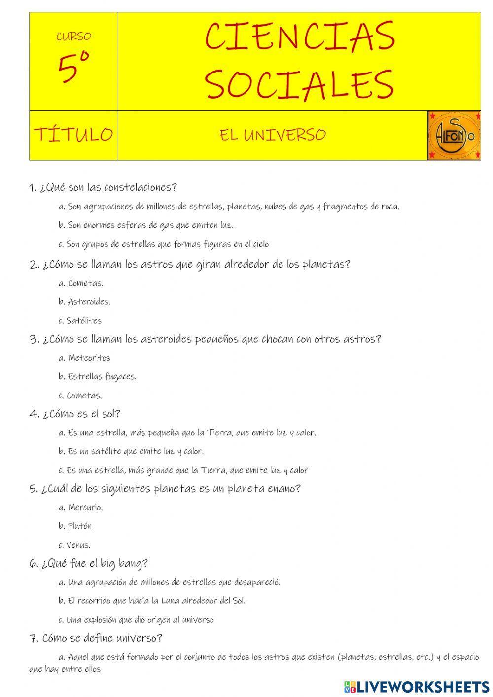 El universo El universo