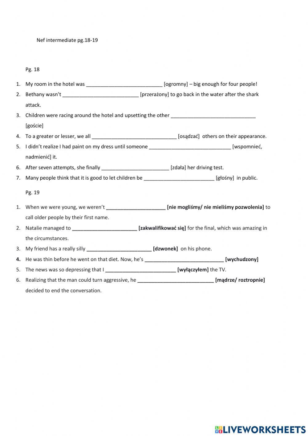 Nef intermediate pg. 18-19