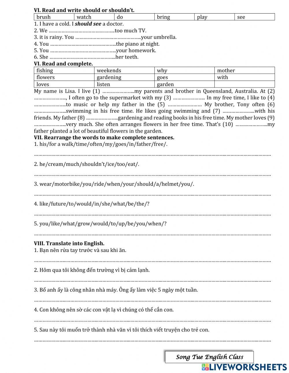 English online exercise for ̀̀̀5 | Live Worksheets