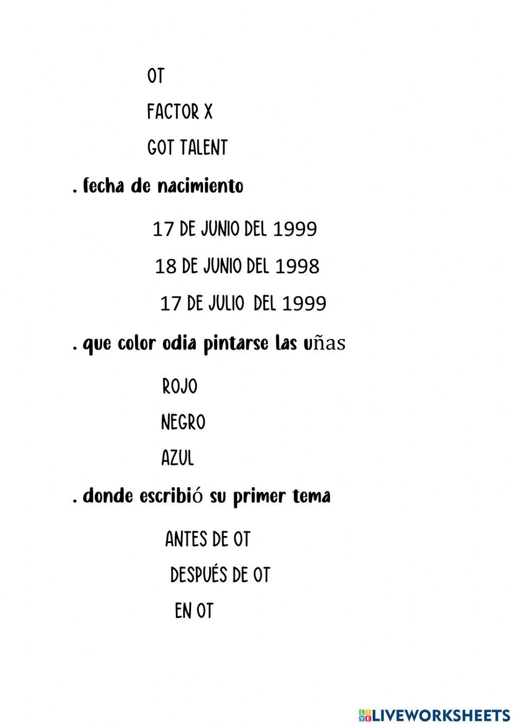 Cuanto sabes de Aitana