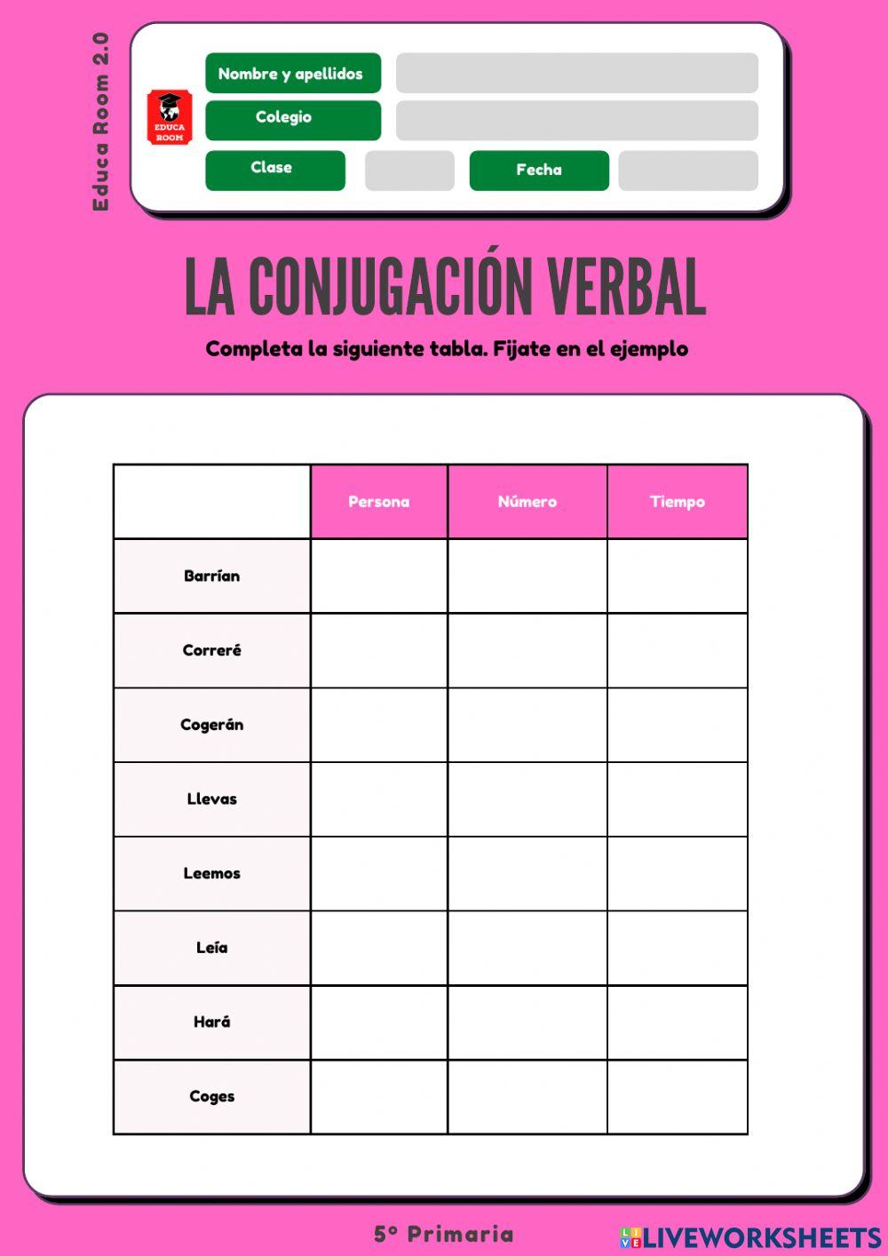 5º ud8 conjugacion lengua