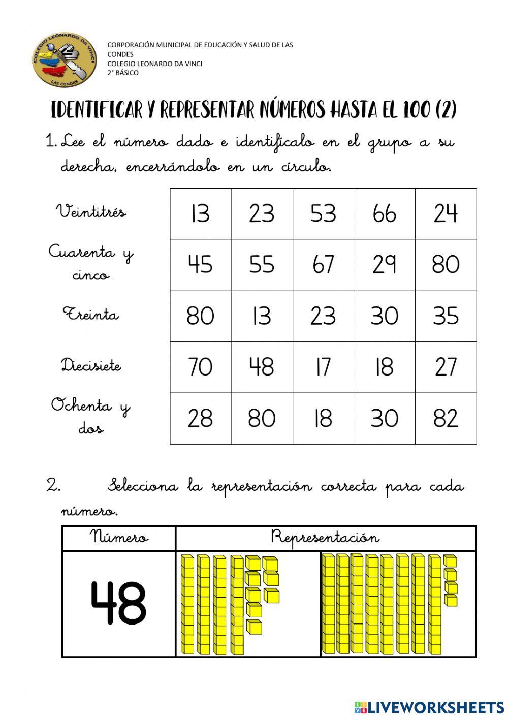 Números hasta el 100 