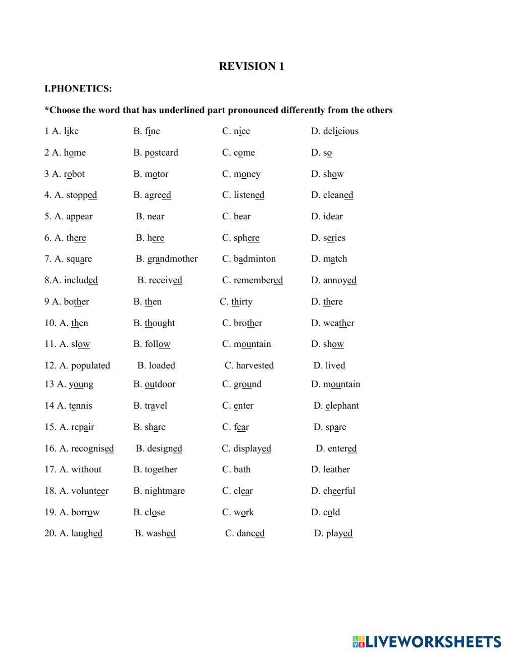 Revision for Mid term 2 grade 6