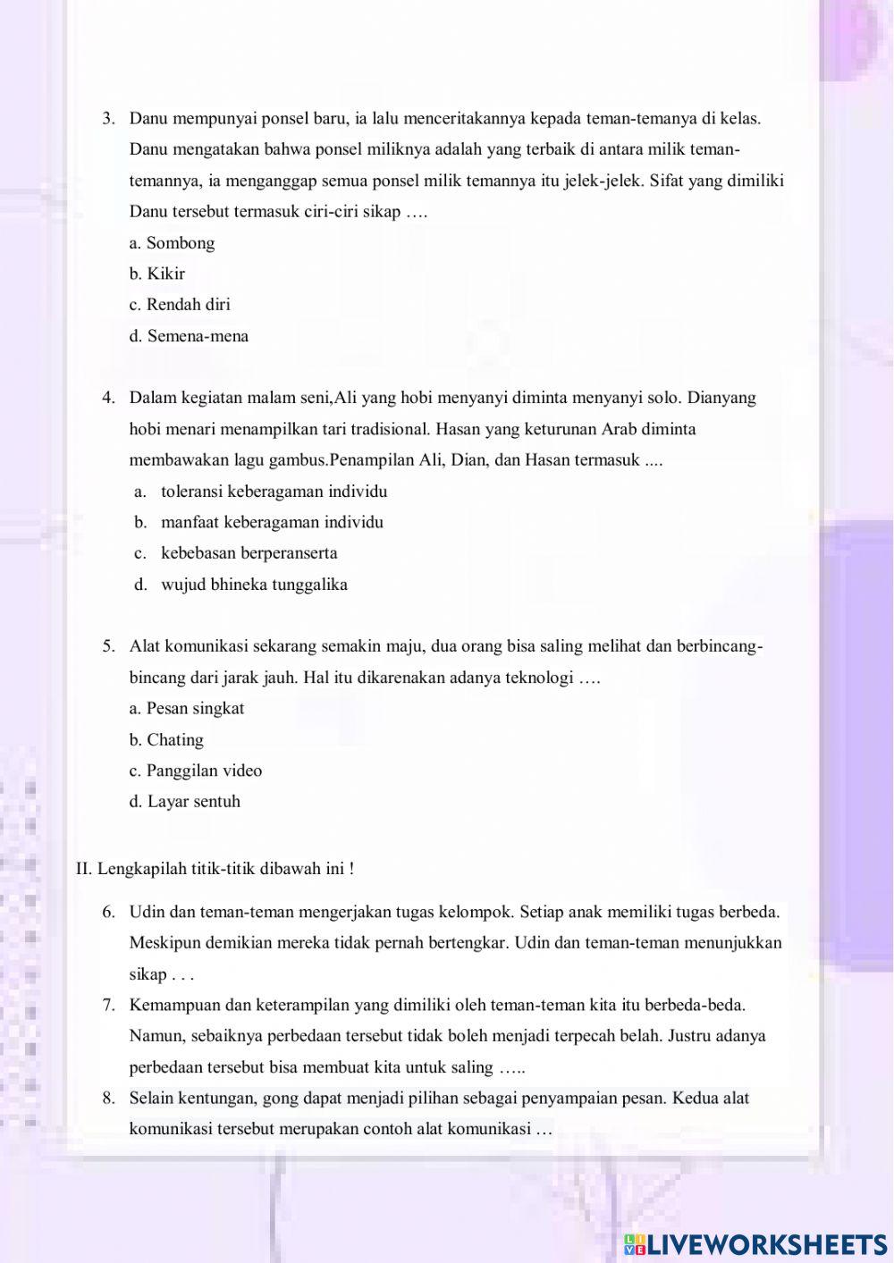 Alat komunikasi tema 7