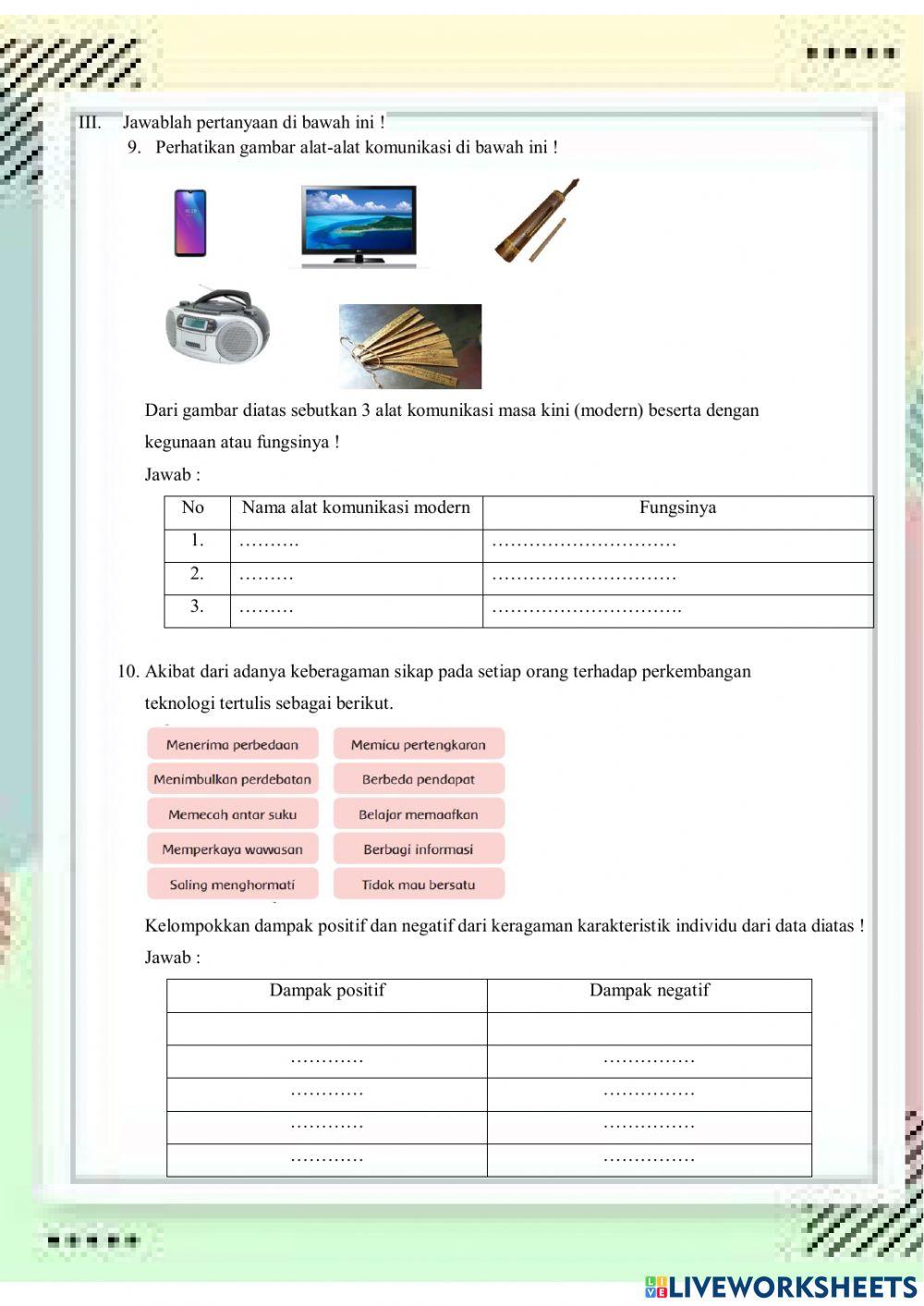 Alat komunikasi tema 7