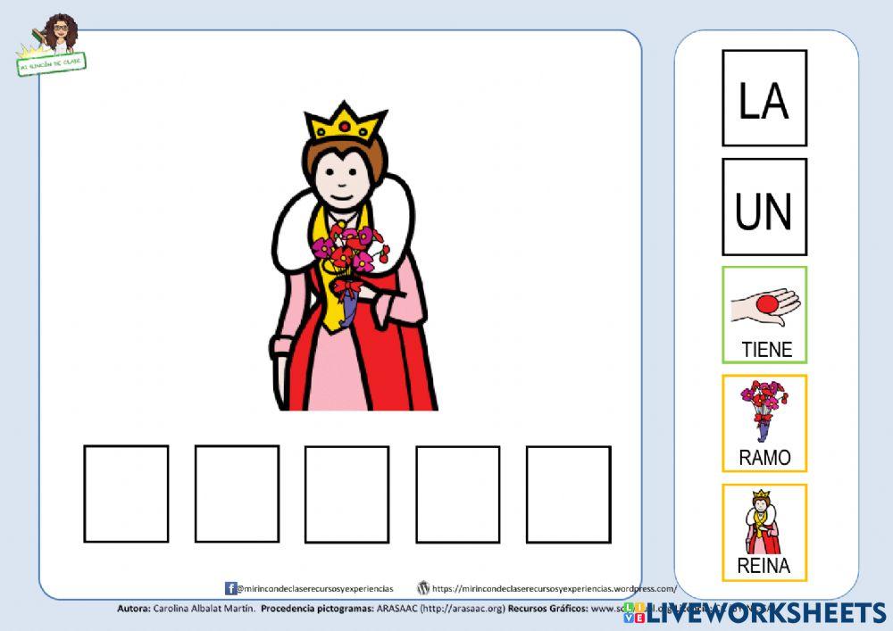 La reina tiene un ramo