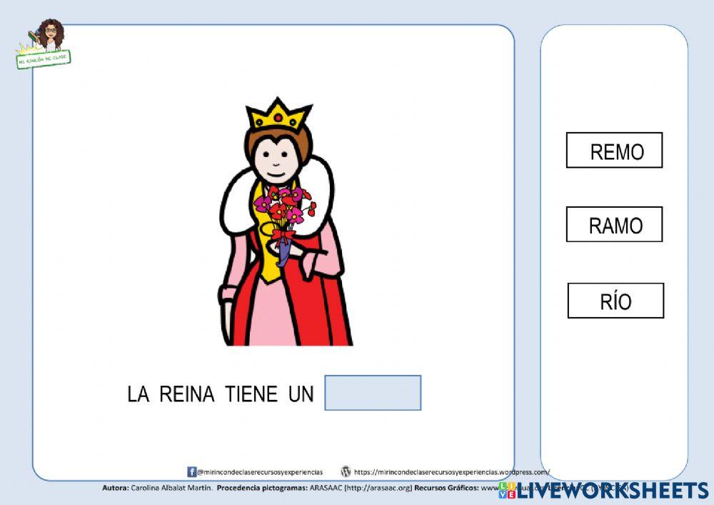 La reina tiene un ramo