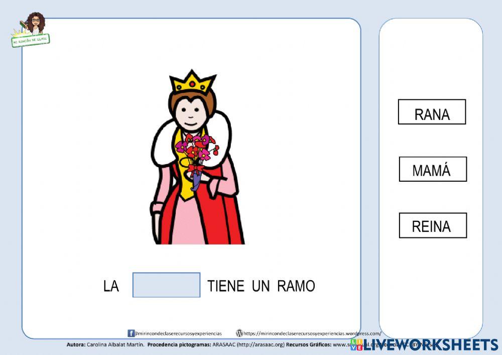 La reina tiene un ramo