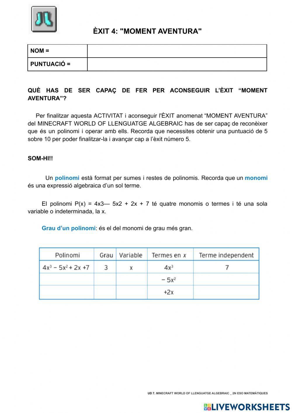 Èxit 4: -moment aventura-