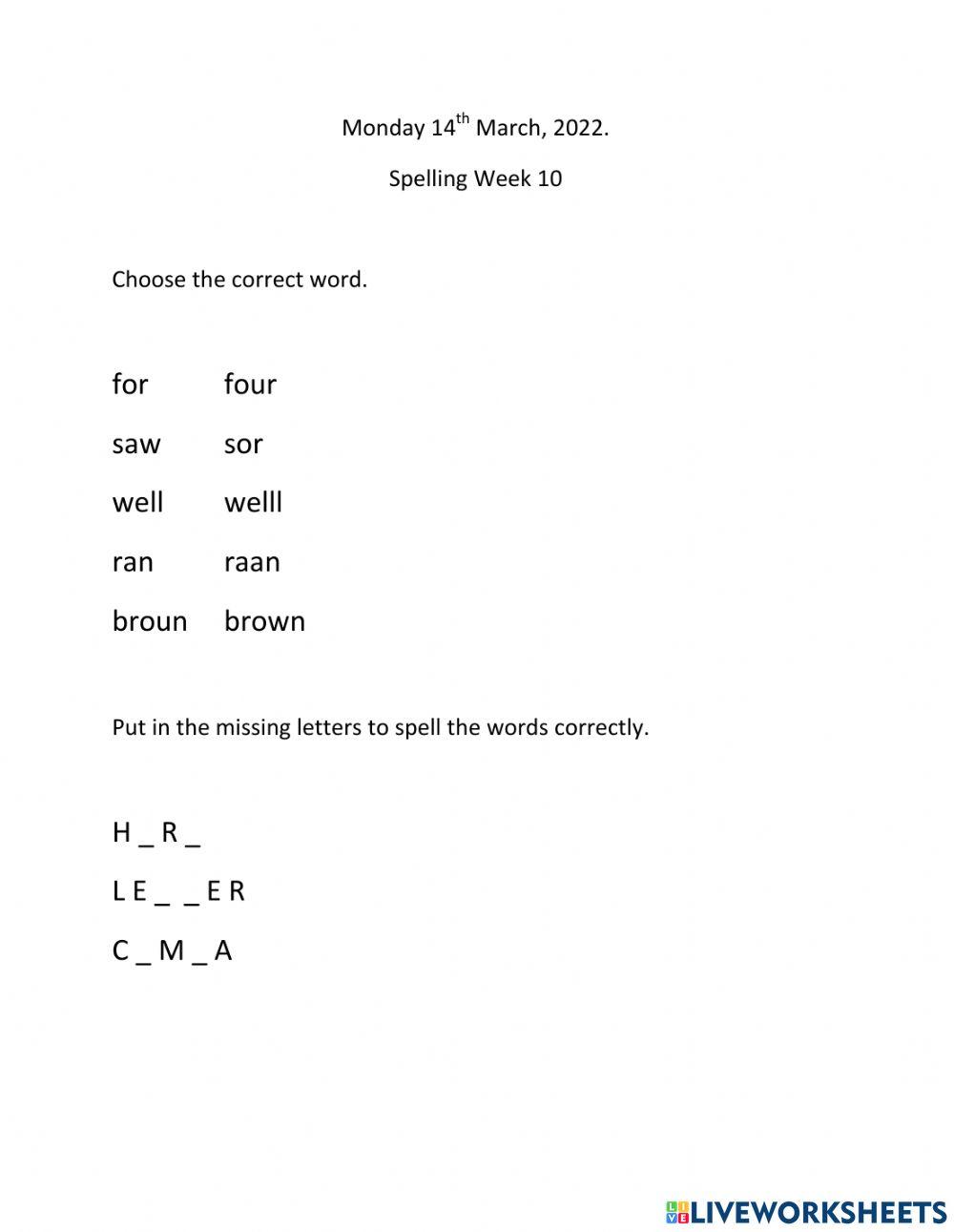 spelling-online-exercise-for-infant-2-live-worksheets