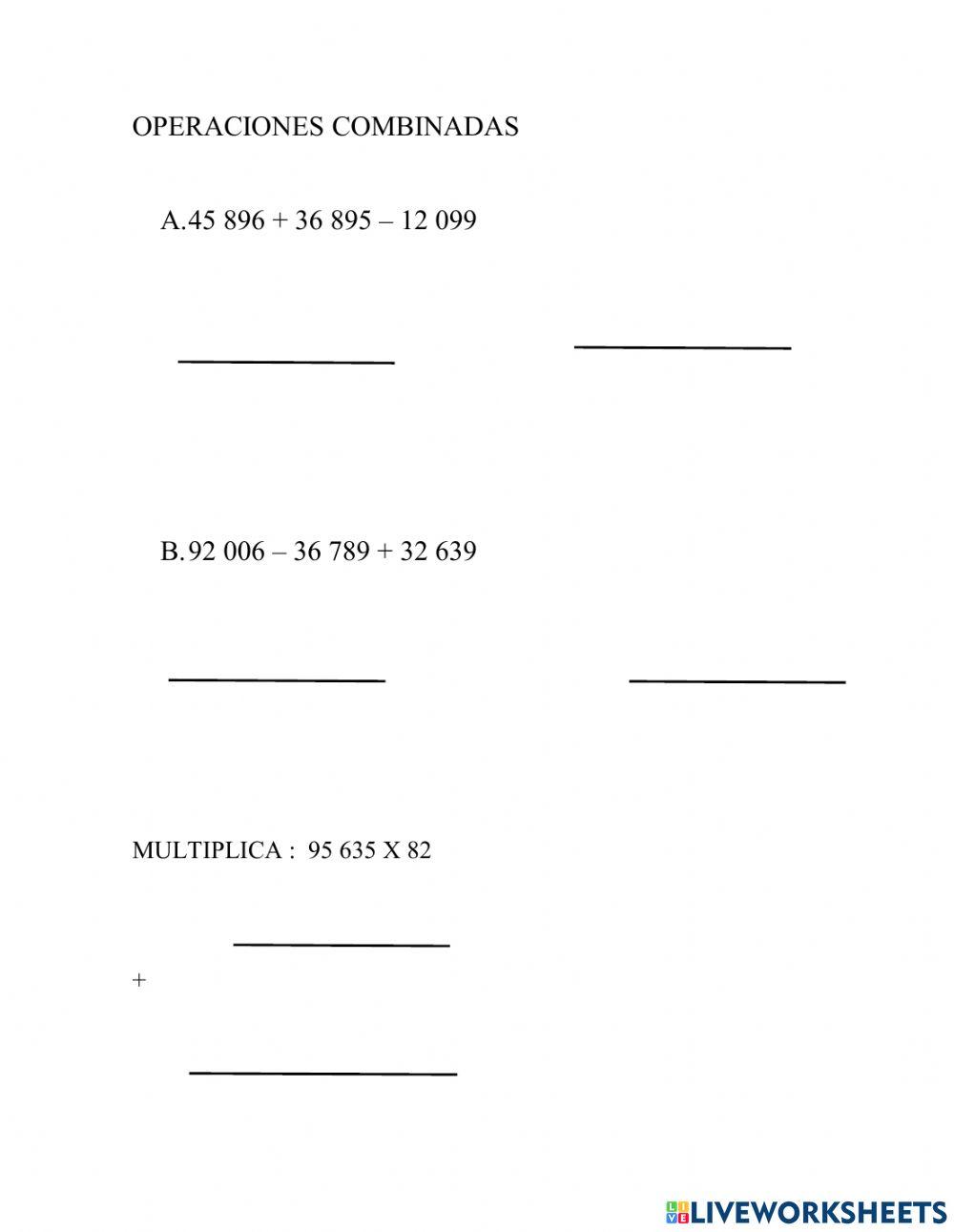 Ficha de trabajo combinadas