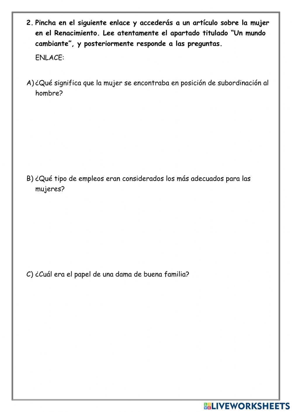 La mujer en el renacimiento