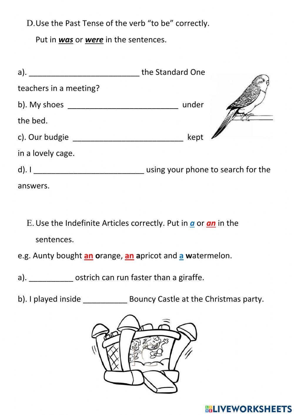 Grammar Worksheet