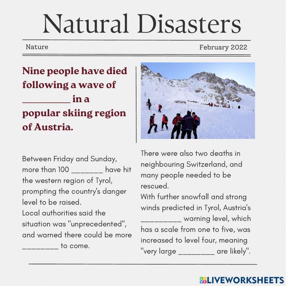 News about natural disasters News about natural disasters