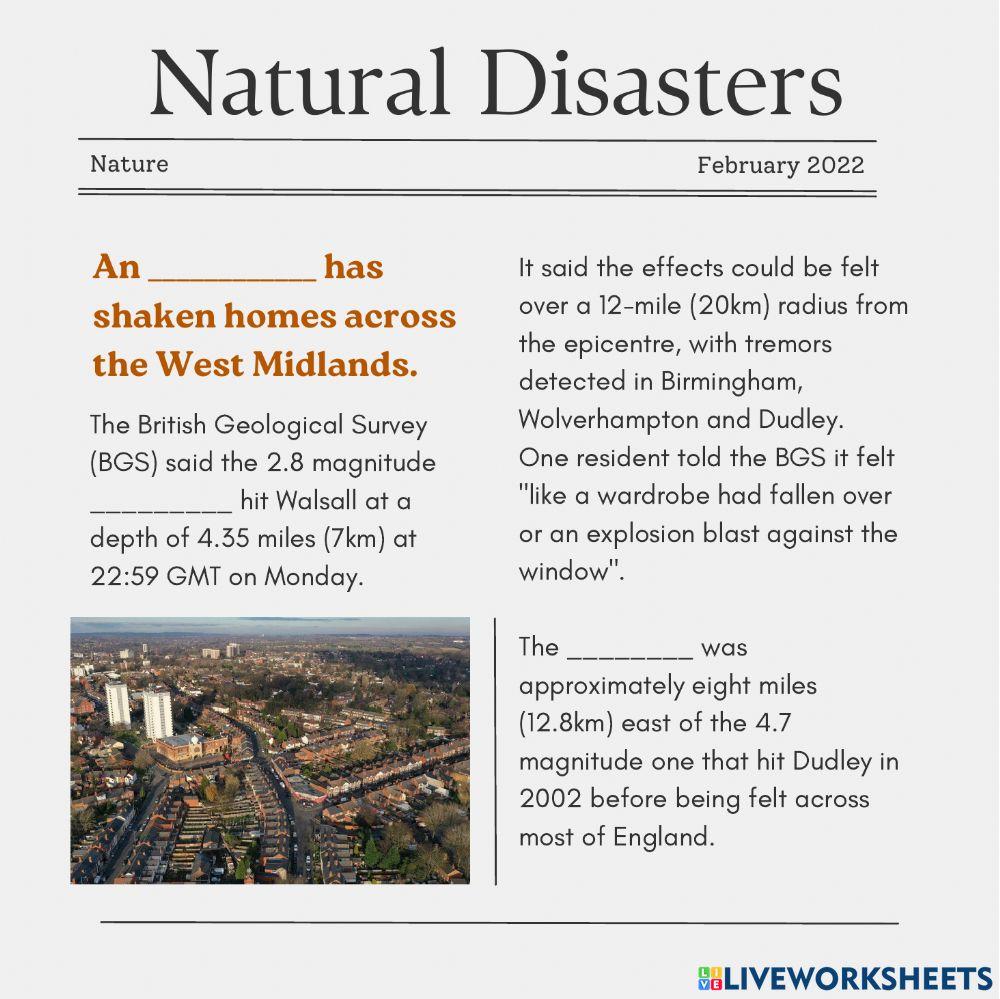 News about natural disasters News about natural disasters