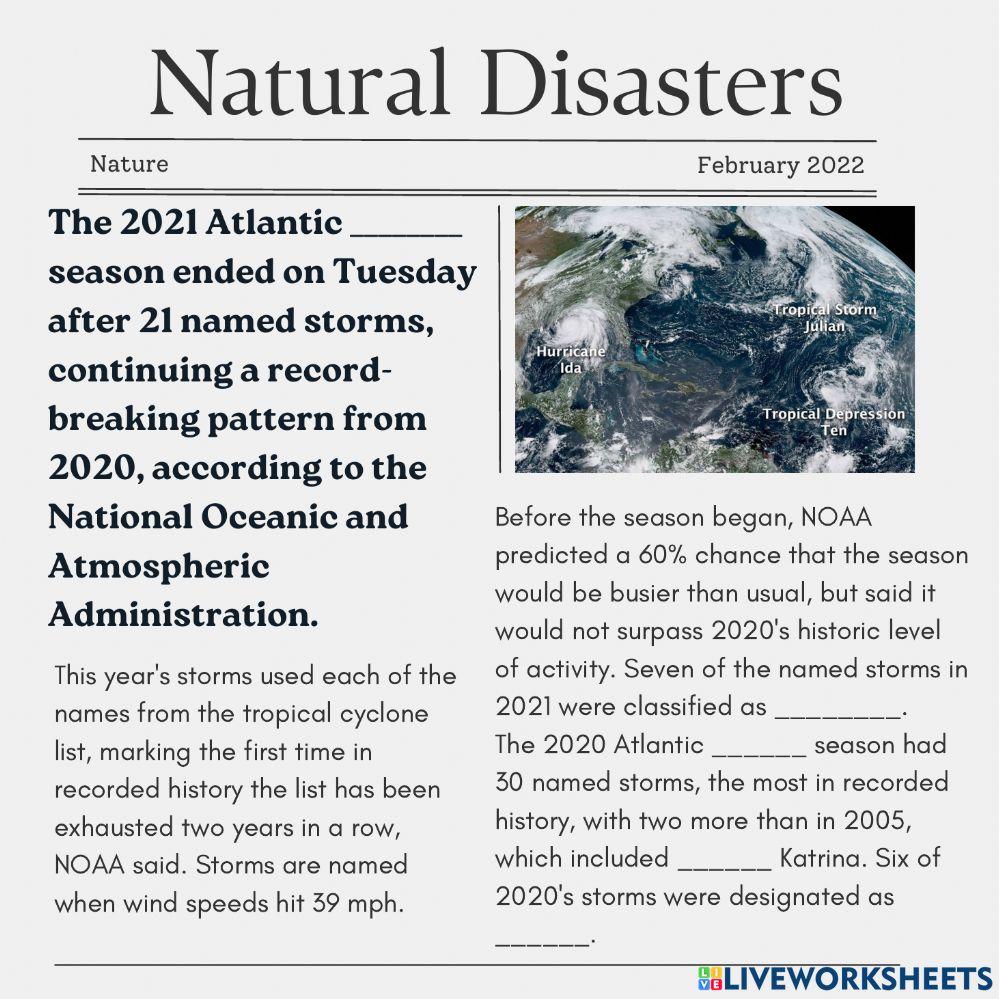 News about natural disasters News about natural disasters