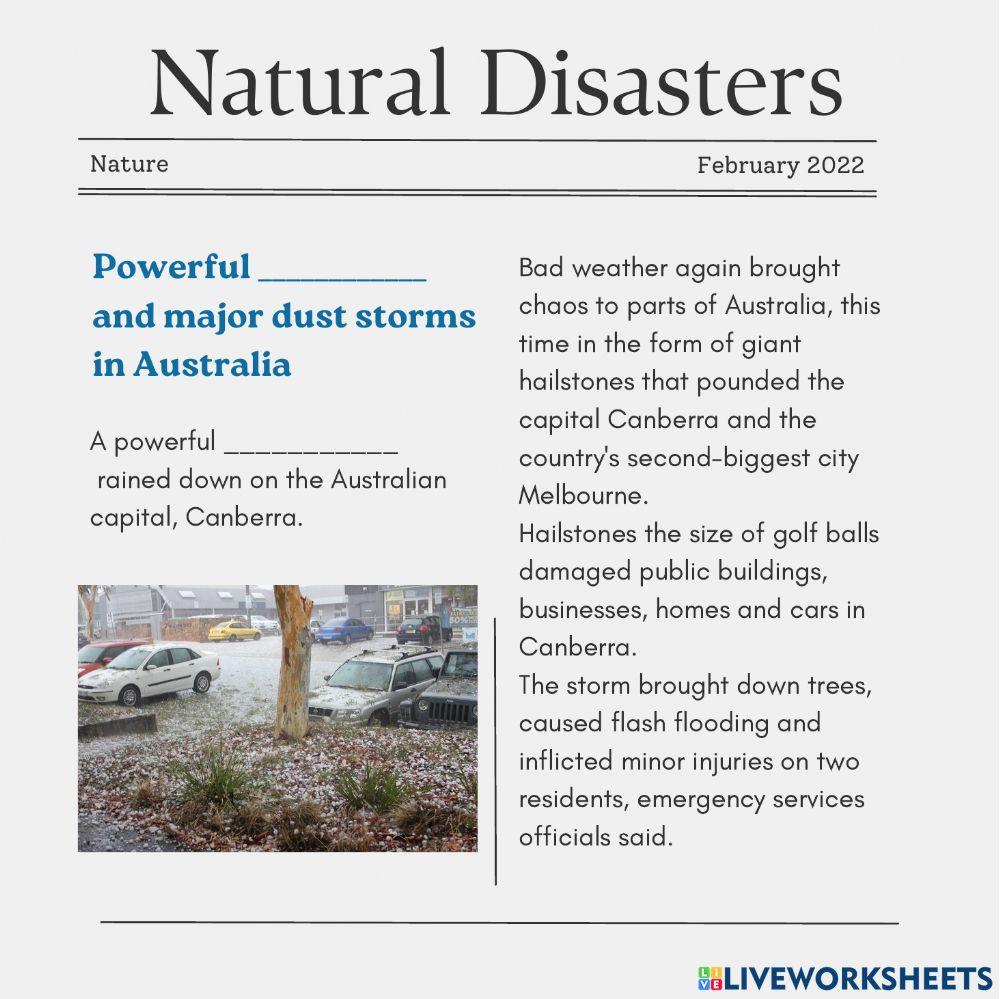News about natural disasters News about natural disasters