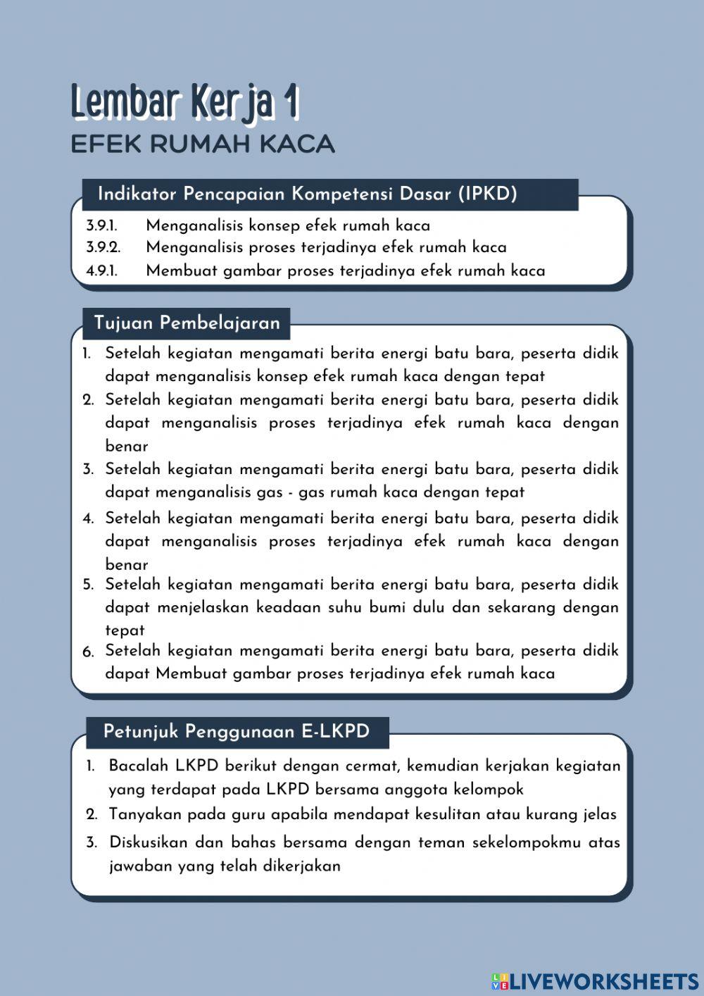 E-LKPD Efek Rumah Kaca