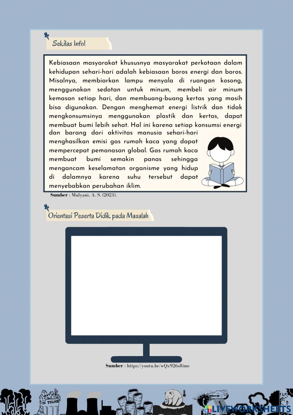 E-LKPD Upaya Menanggulangi Pemanasan Global