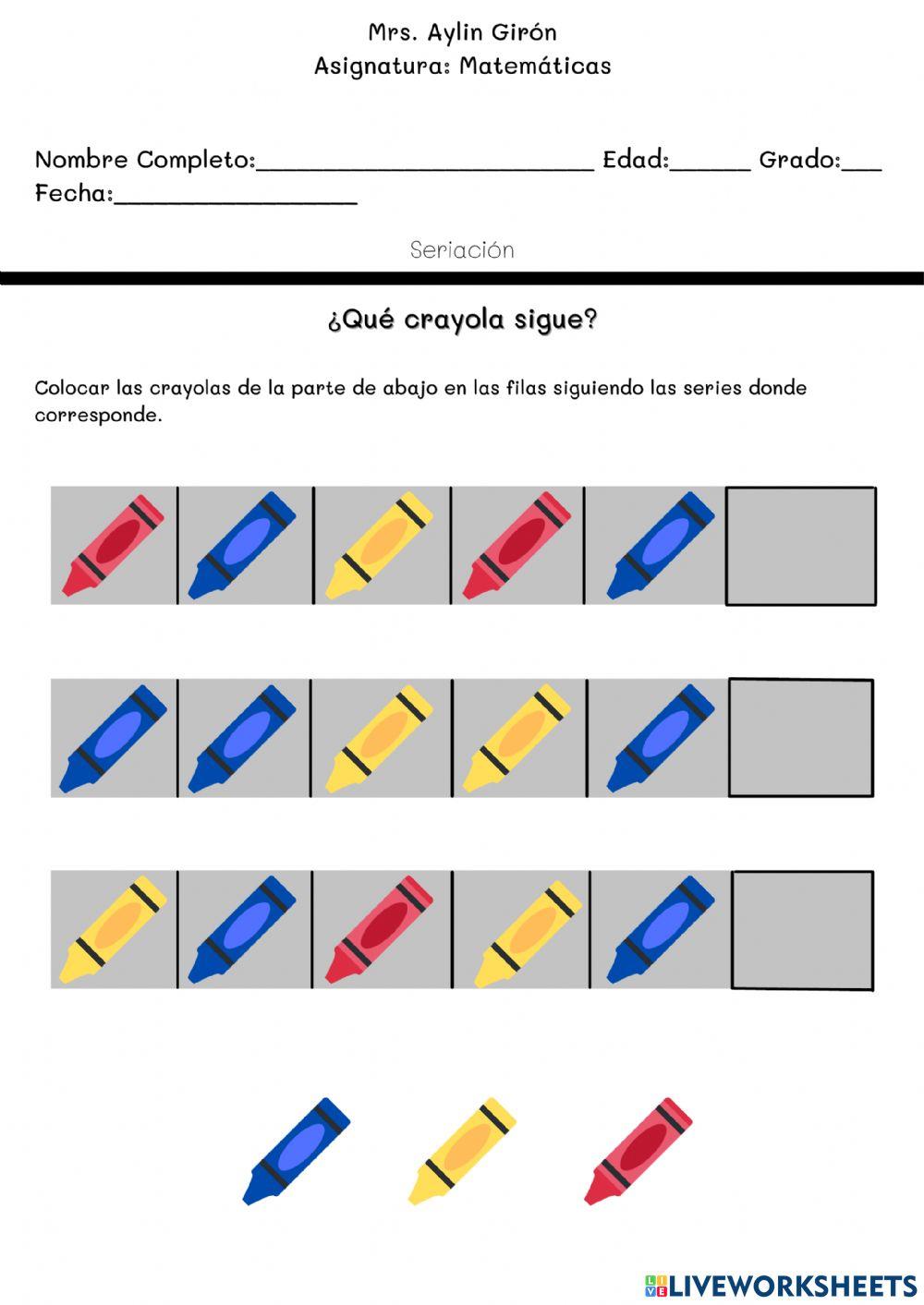 ¿Que color de crayola sigue?