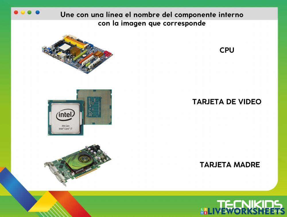 Componentes internos del gabinete