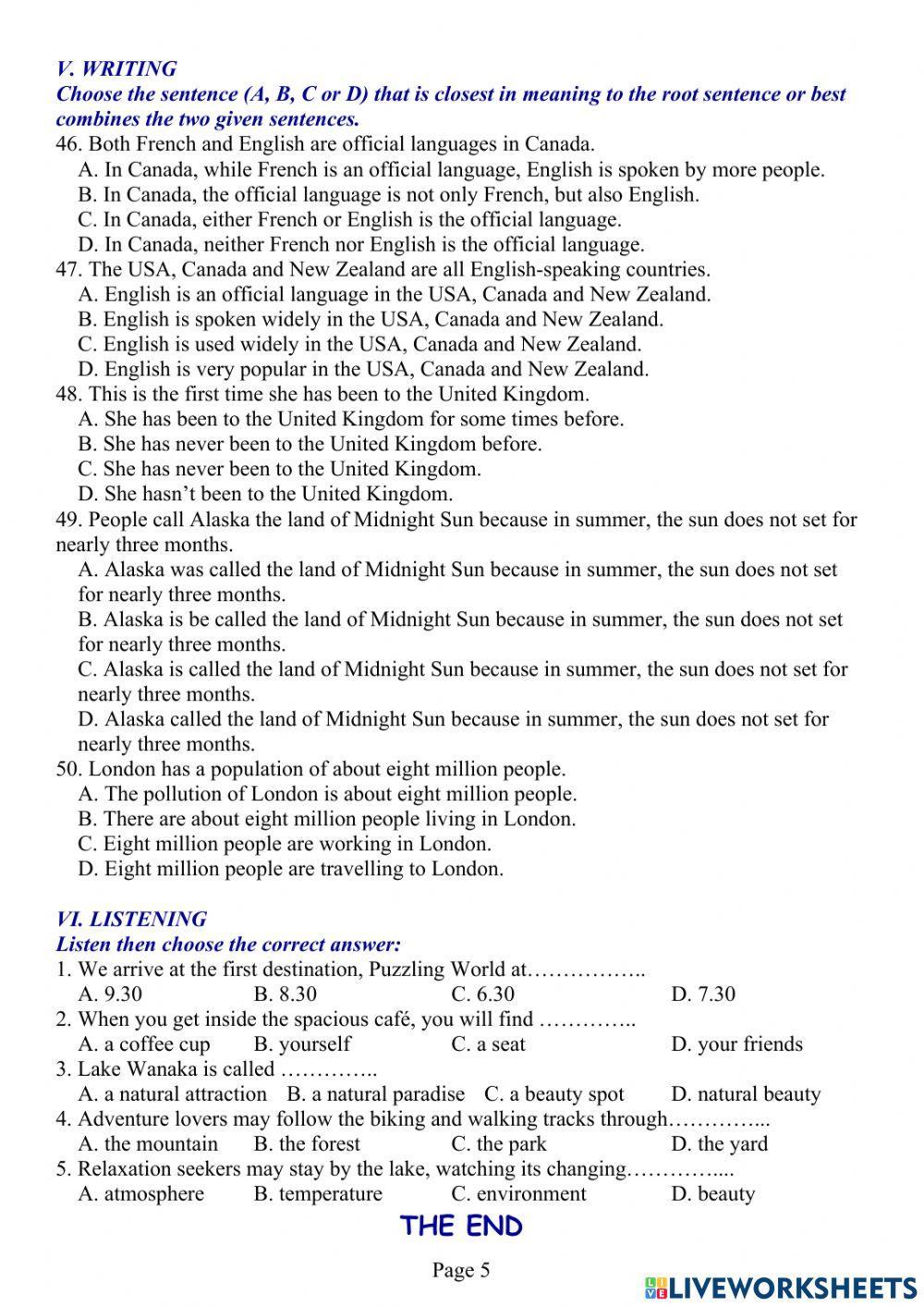 Tieng Anh Lop 8 - 2nd Mid-Term Test 02