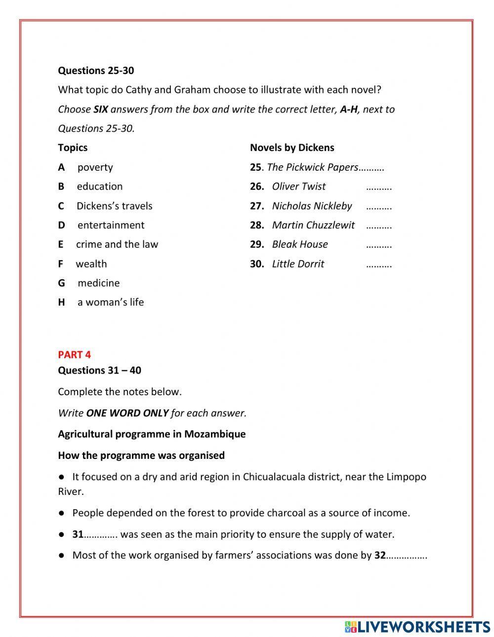 CAM 15 Test 2 listening sec 3&4
