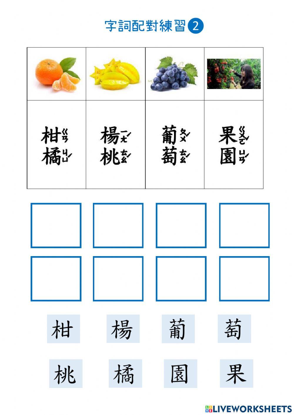 水果之鄉-卓蘭(字詞配對第二段)
