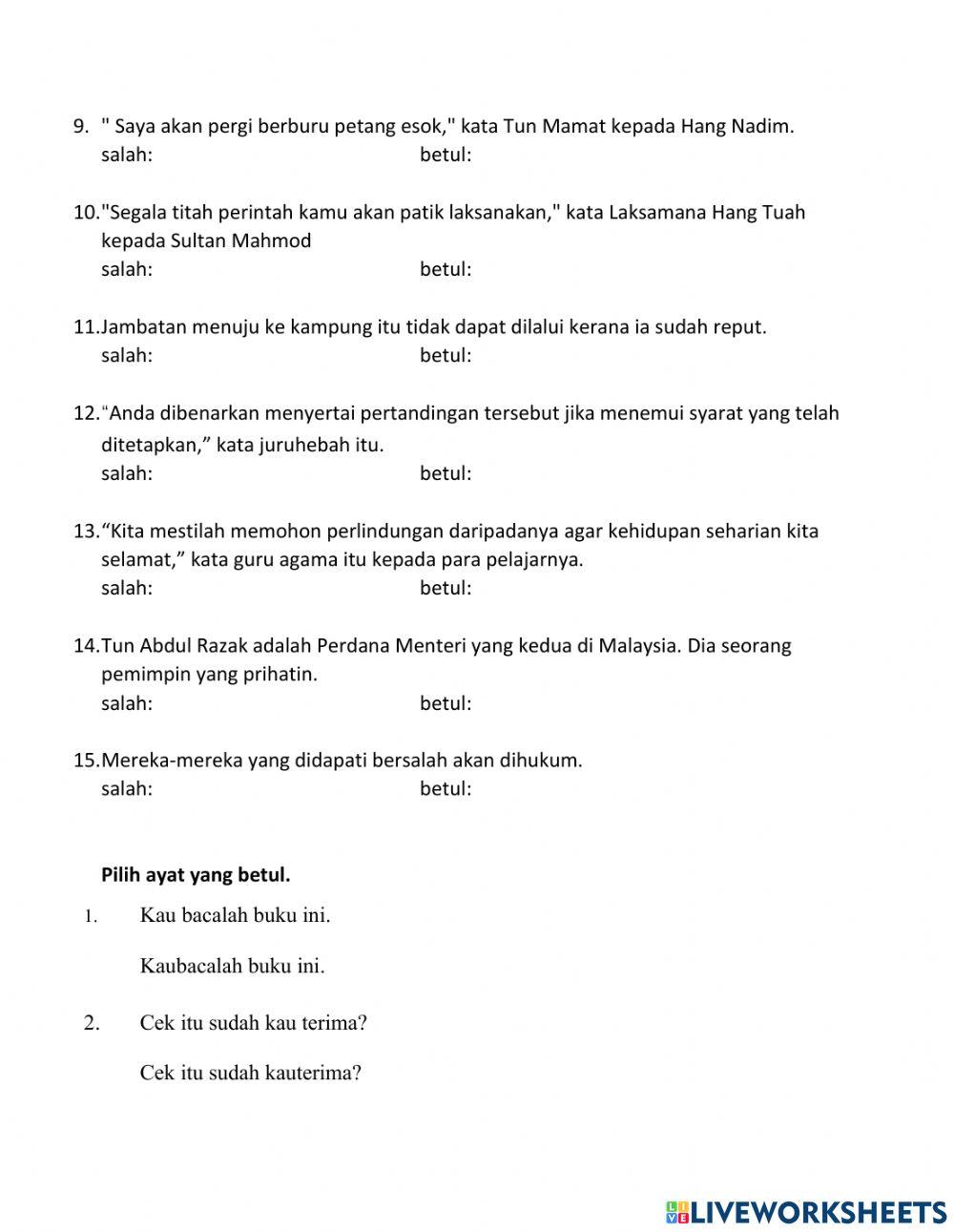 Kesalahan Kata Ganti Nama