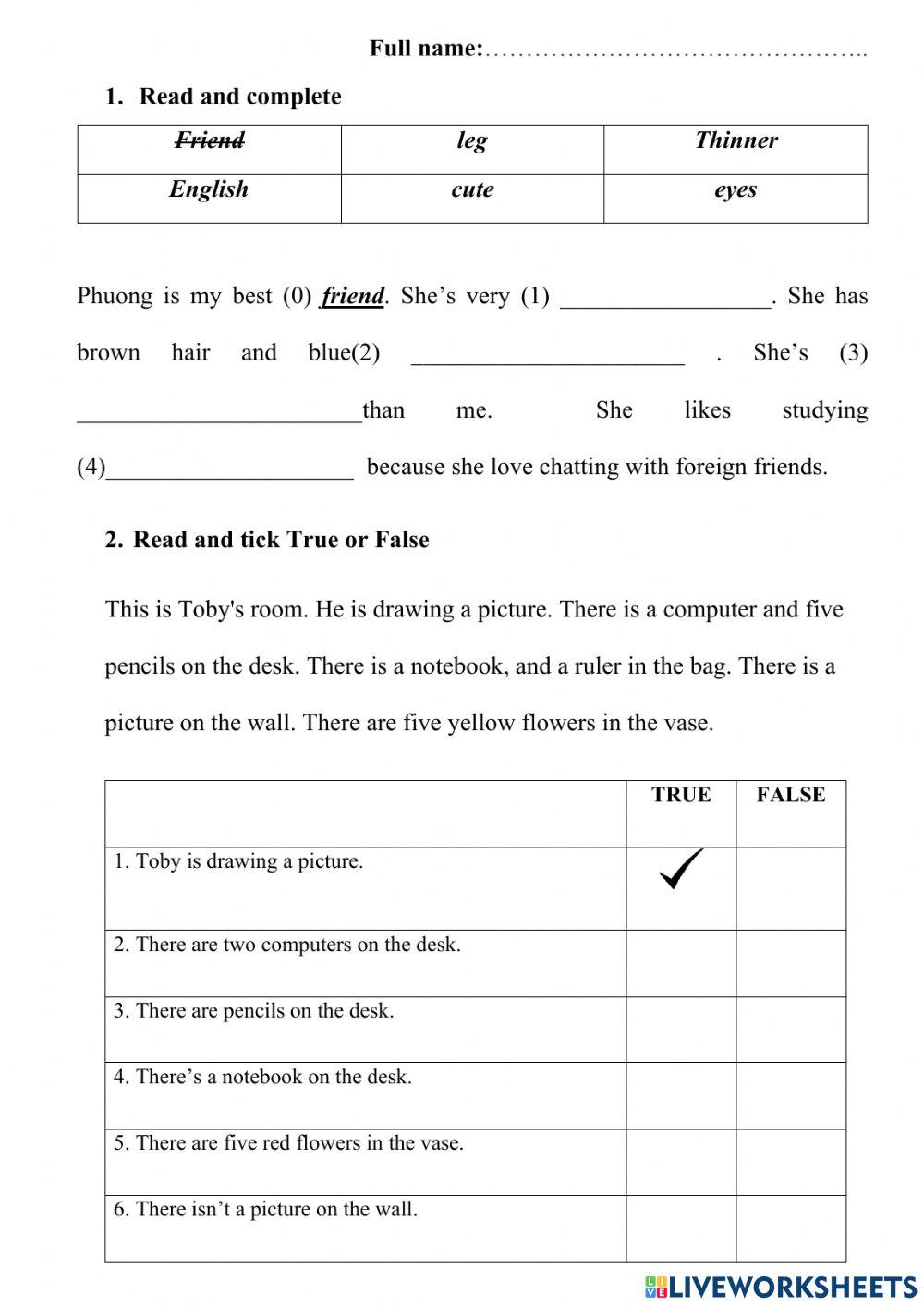 Review the first test- gade 4