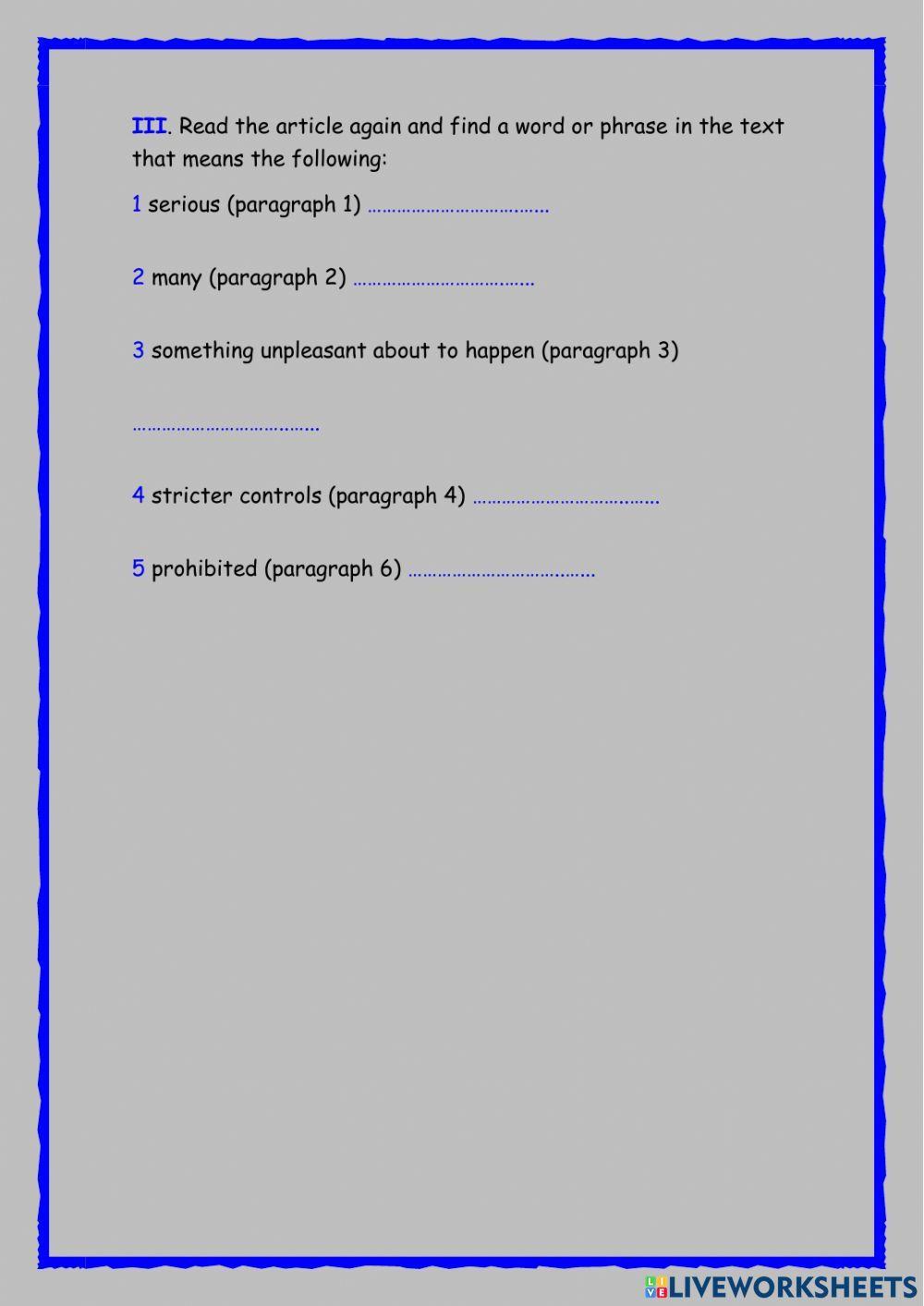 Reading- advanced level Reading- advanced level