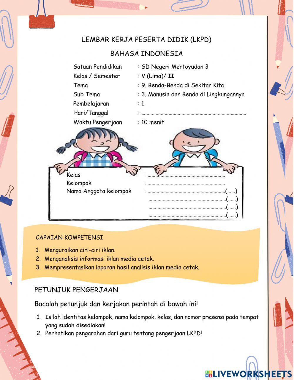 Lkpd b.indonesia kelas 5