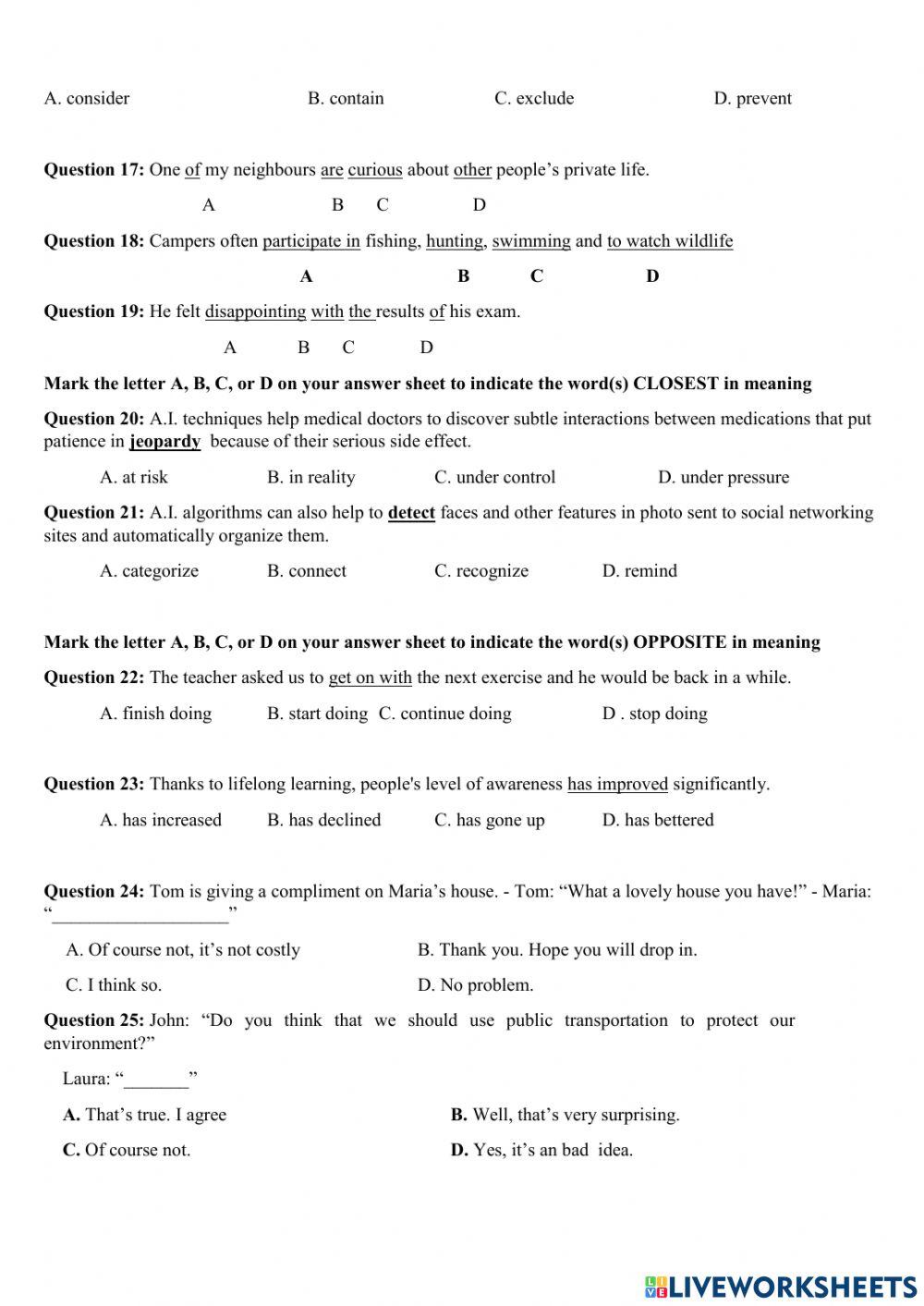 Test 1 ôn gk2 lop 12