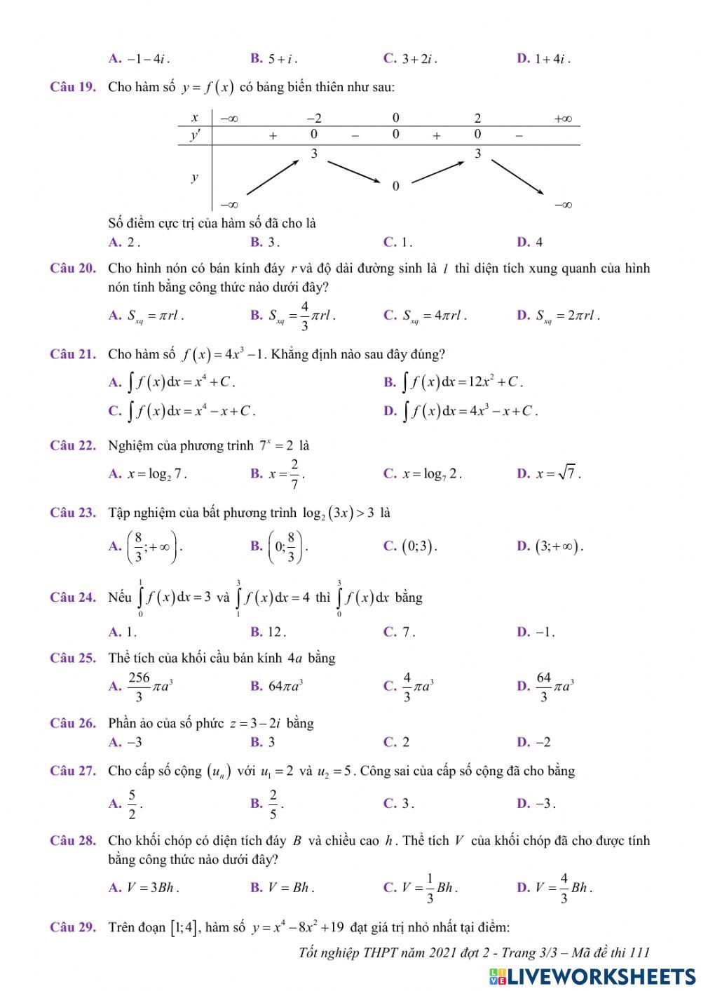 TNTHPT-2022-Đề thi THPT 2021-Mã 111