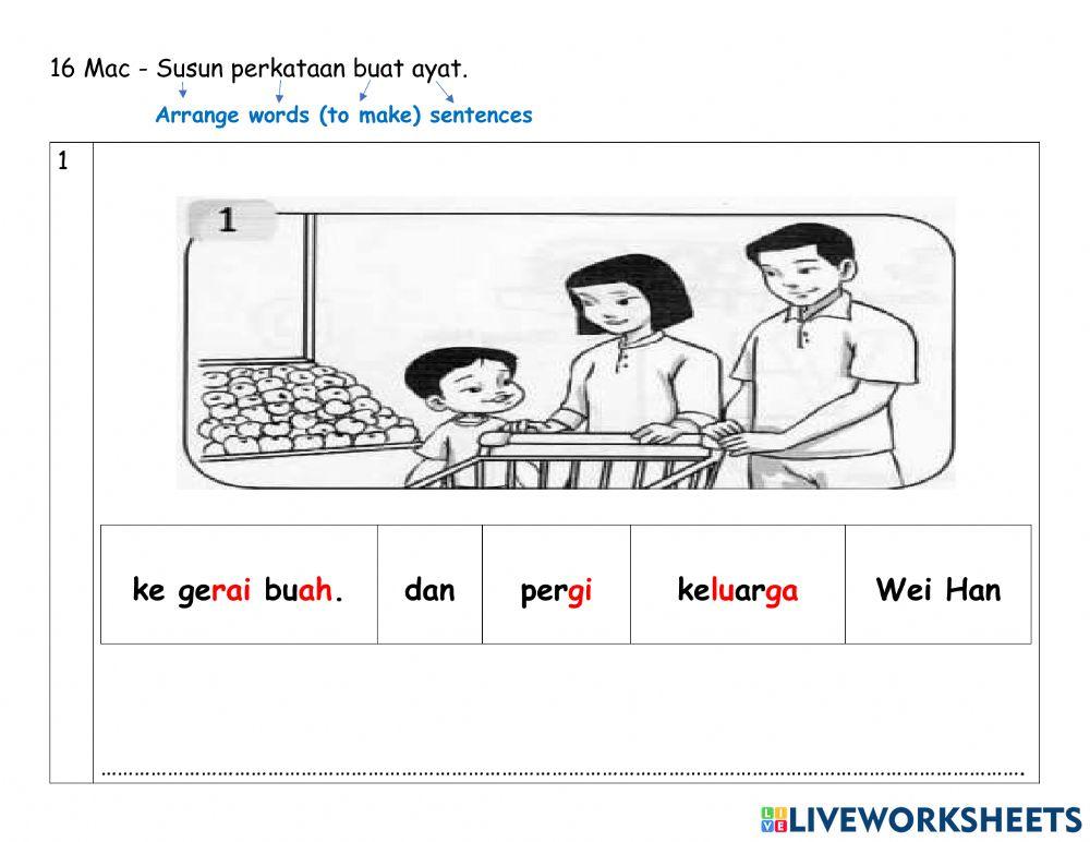 Keluarga makan buah-buahan