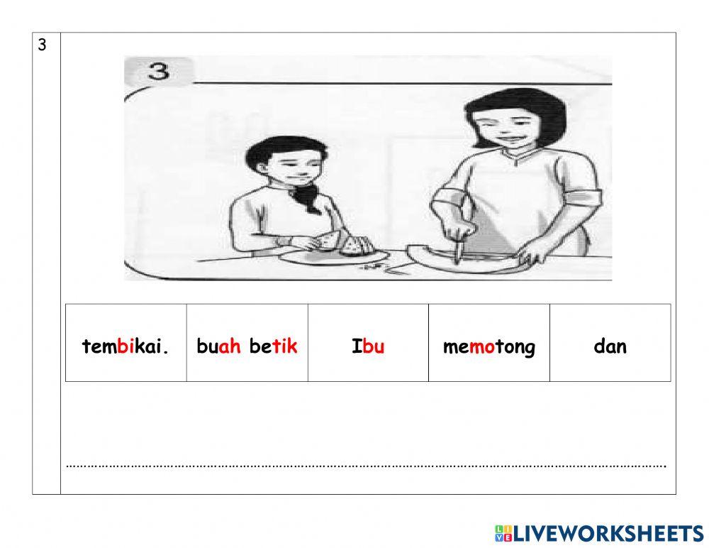 Keluarga makan buah-buahan