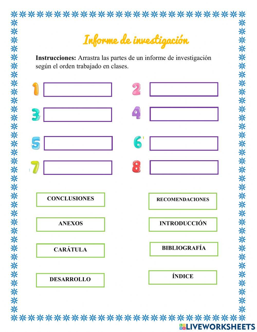 Informe de investigación