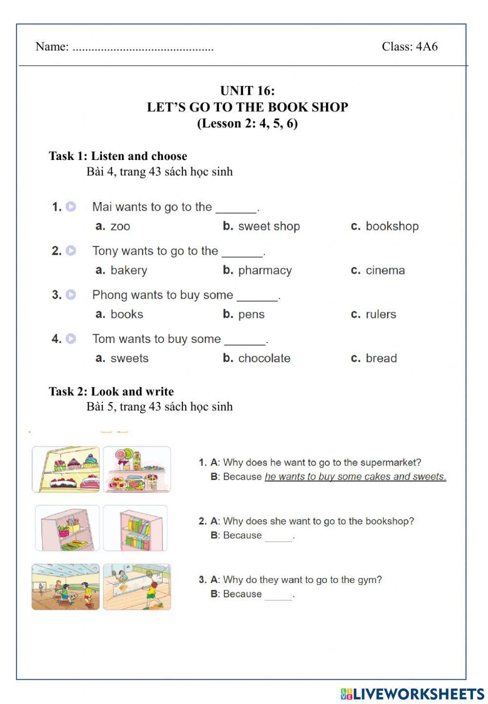 4A6 (Unit 16: Lesson 2: 4, 5, 6)