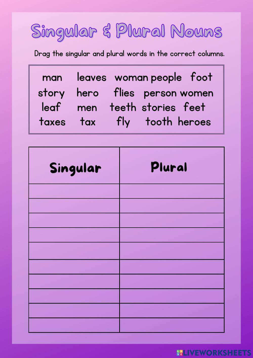 Plural nouns