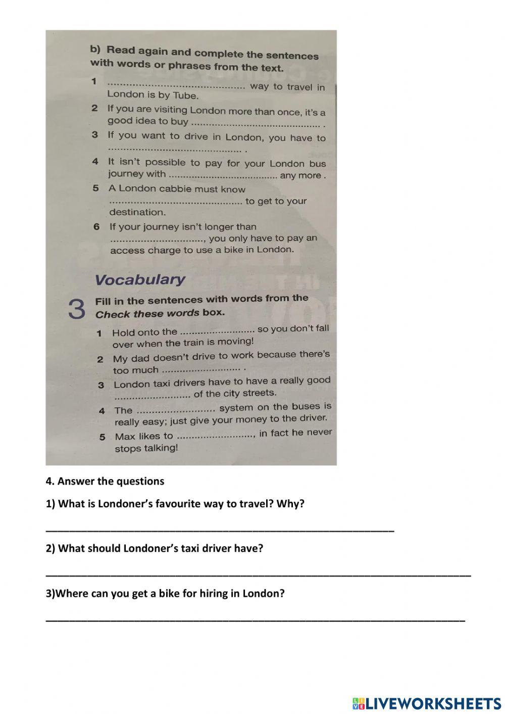 Travelling in London