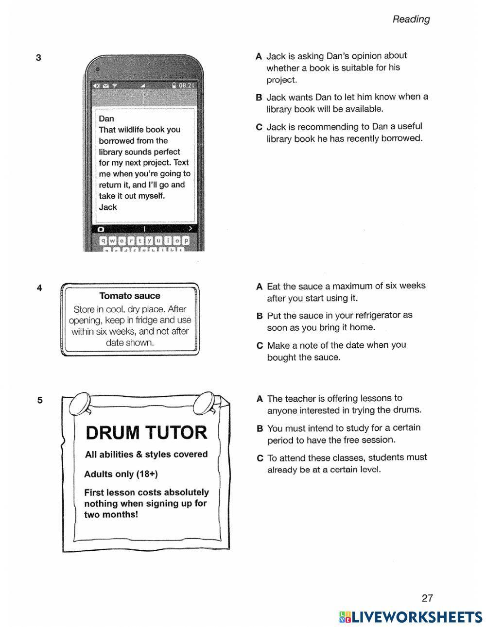 Practice test 2 (PET)
