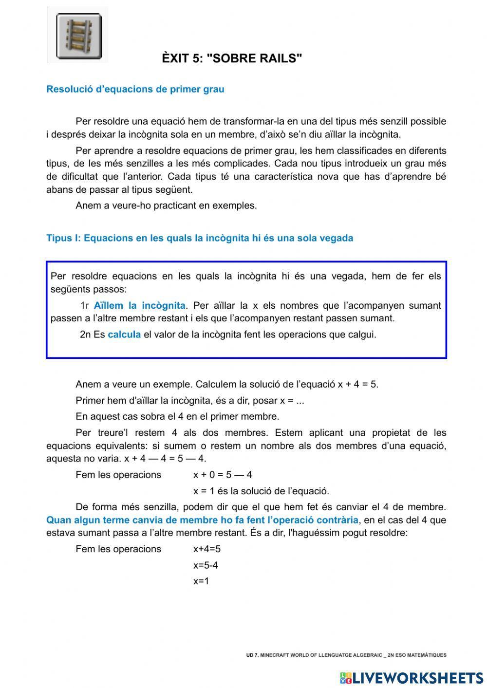 Èxit 5: -sobre rails-