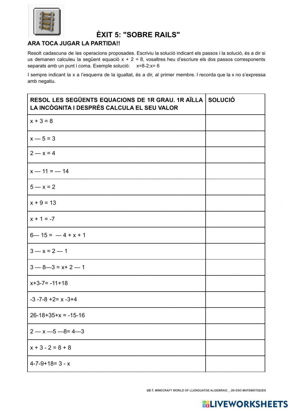 Èxit 5: -sobre rails-