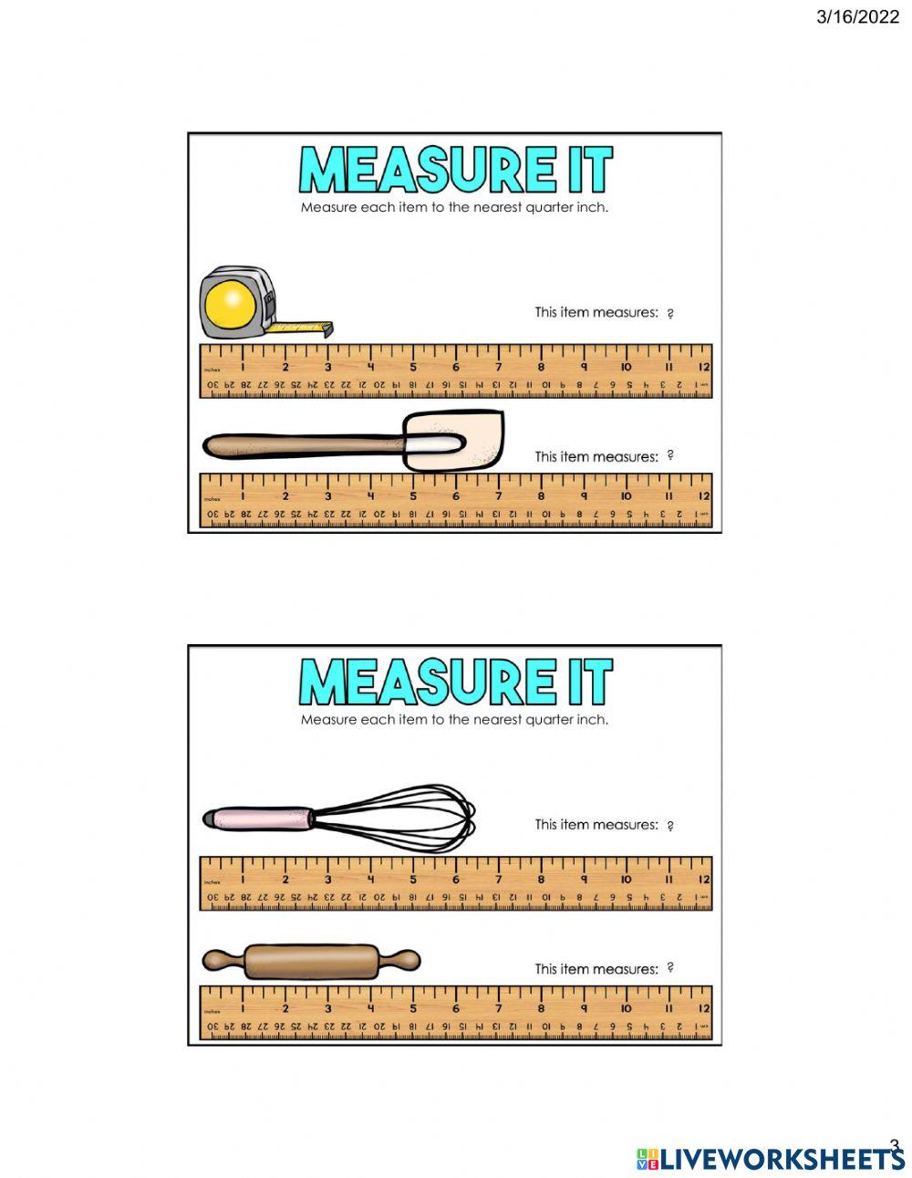 Measuring to the Nearest Quarter Inch